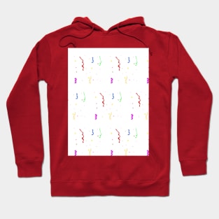 Holiday, konfetti, fun, joy, festive, tinsel, konfetti, seamless, pattern Hoodie